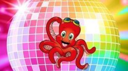 discobal met cartoon octopus