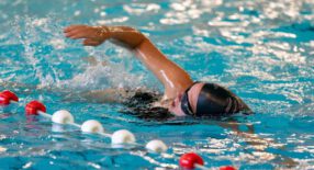 Borstcrawlende zwemmer